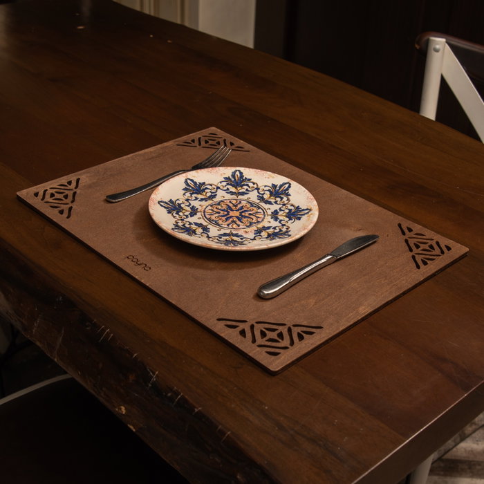 Hermia Corpat - Wenge Juego de Salvamanteles de Madera (6 Piezas)